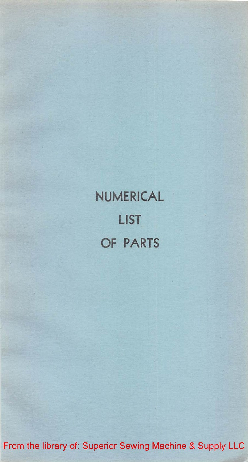 SINGER 11-29 Sewing Machine Parts List Manual 1940 - WIRE BOUND - TOUGH COVERS
