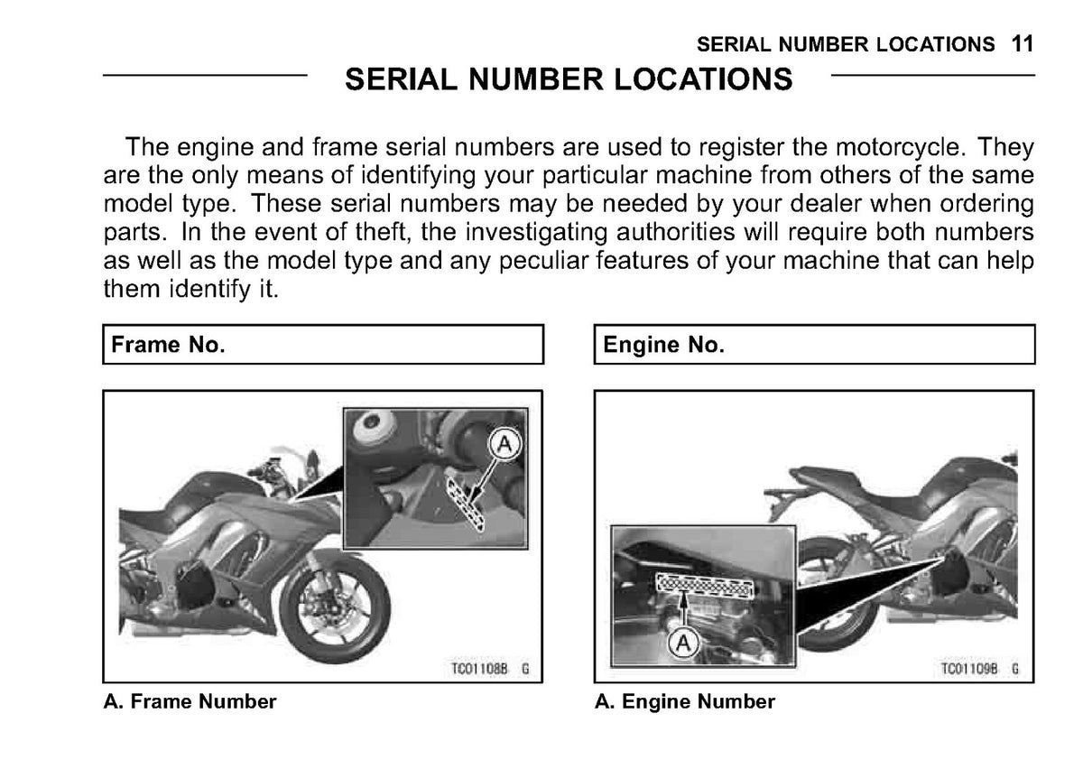 KAWASAKI Ninja 1000 ABS Motorcycle Owners Manual 2012 - WIRE BOUND - COVERS