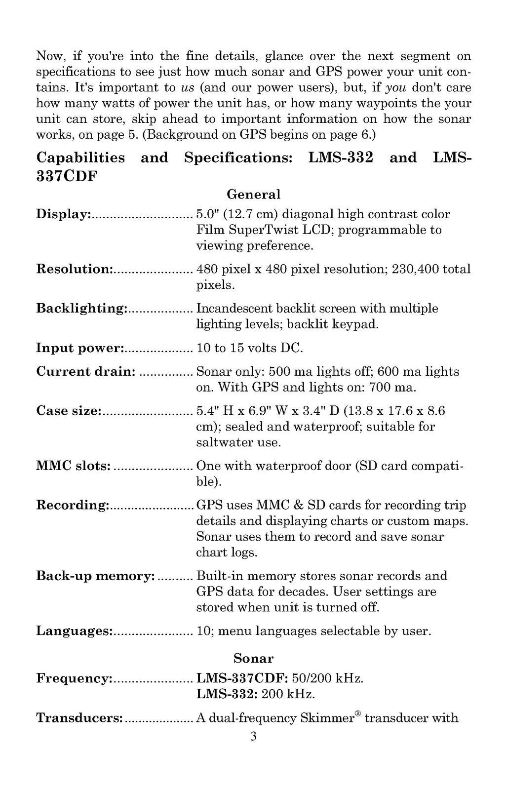 LOWRANCE LMS-332C 337C DF Fish Finder GPS Installation Instructions Manual