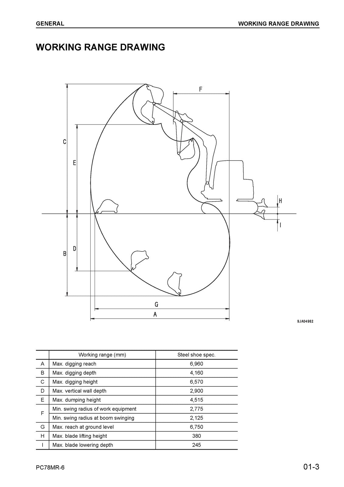 KOMATSU PC78MR-6 SHOP MANUAL - STEEL WIRE BOUND, TOUGH COVERS, FOLDOUT DIAGRAMS