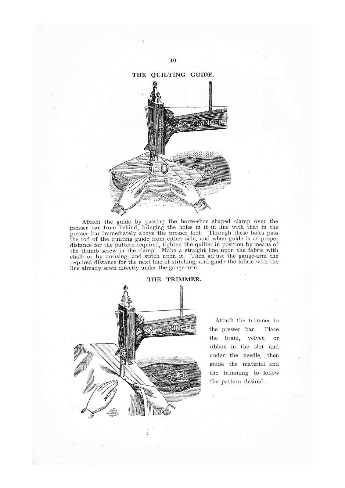 SINGER 12K Family Sewing Machine Instruction Manual - WIRE BOUND - TOUGH COVERS
