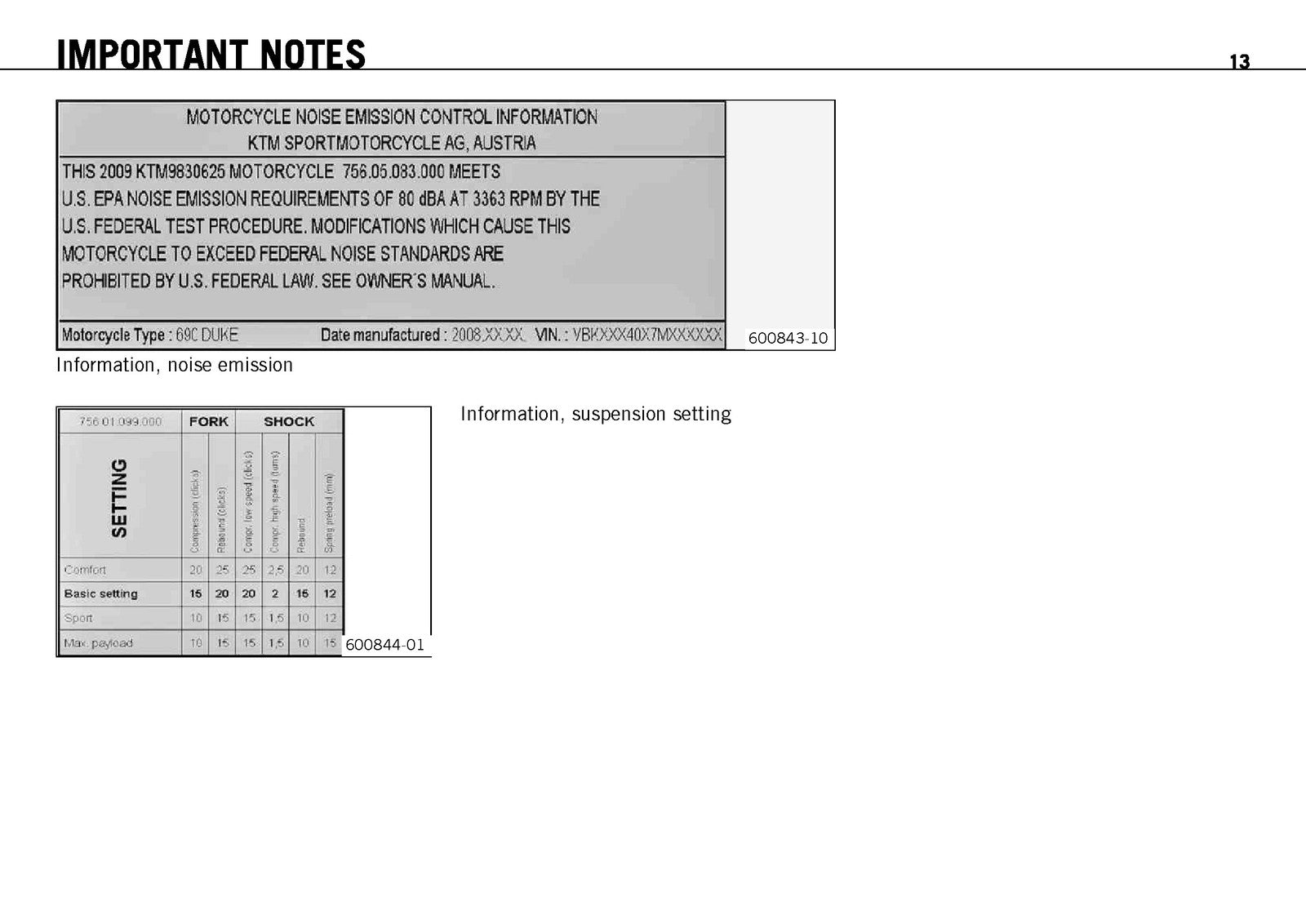 KTM 690 Duke USA Owners Manual 2009 - STEEL WIRE BOUND - PROTECTIVE COVERS