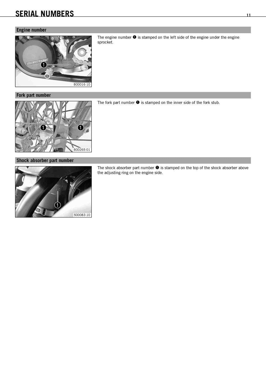 KTM 125 200 250 300 EXC XC-W Owners Manual 2011 - WIRE BOUND - TOUGH COVERS