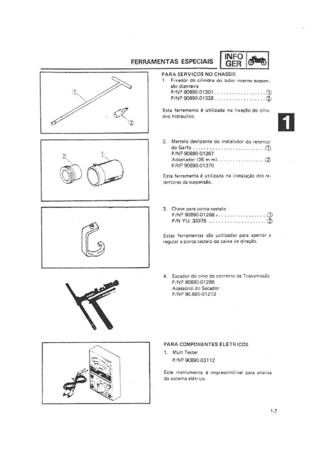 YAMAHA XT600Z Tenere Service Manual - STEEL WIRE BOUND - PROTECTIVE COVERS
