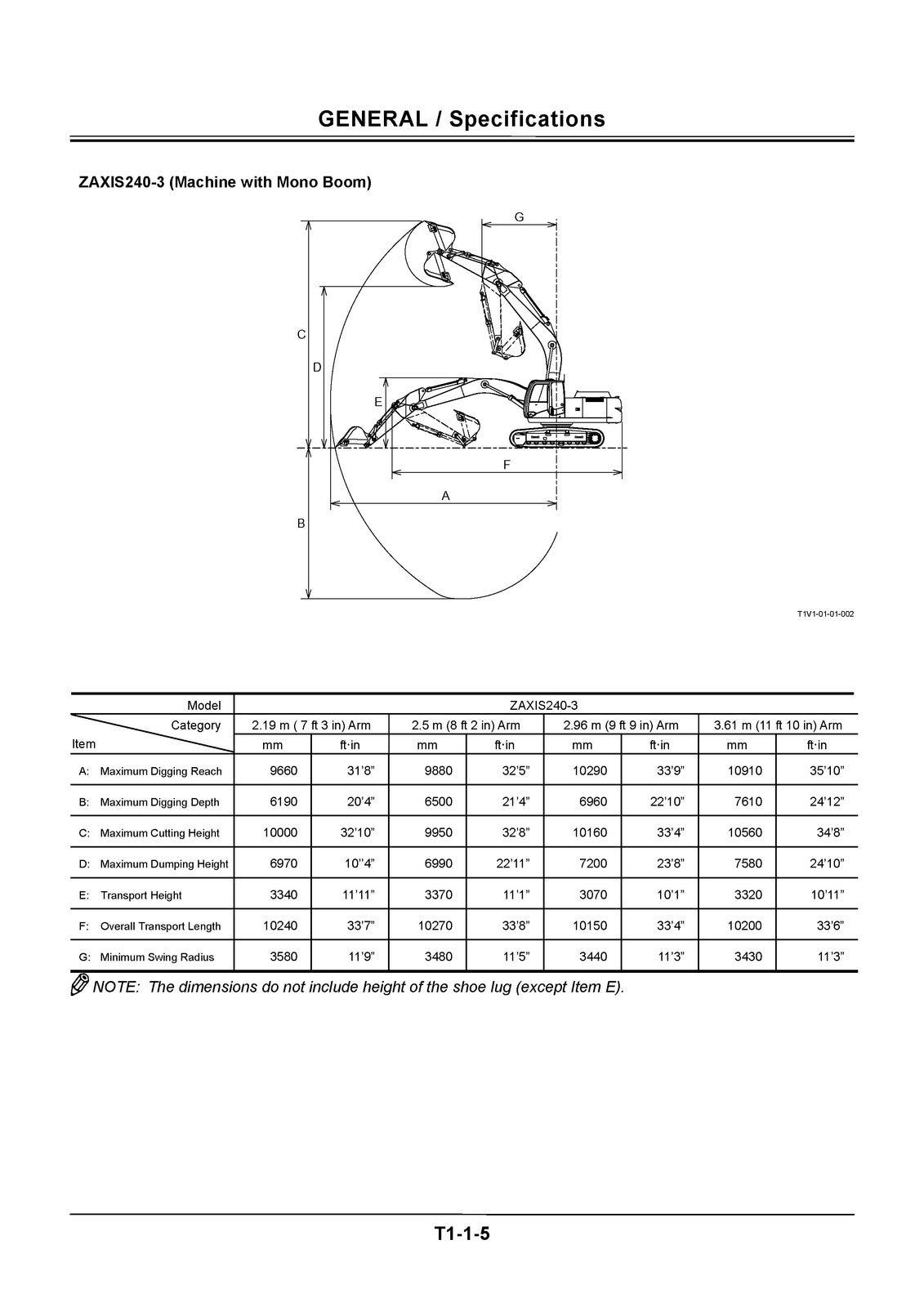 HITACHI ZAXIS 200-3 240-3 270-3 Class Technical Service Manual - WIRE BOUND