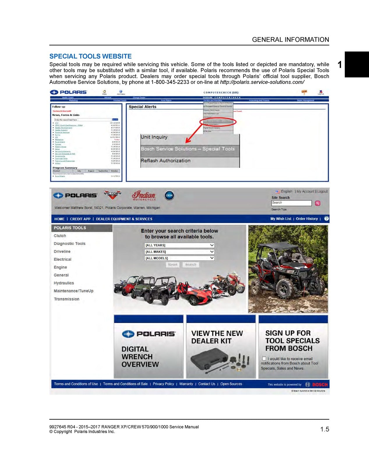 POLARIS Ranger XP Crew 570 900 1000 Service Manual 2015-2017, FOLDOUTS