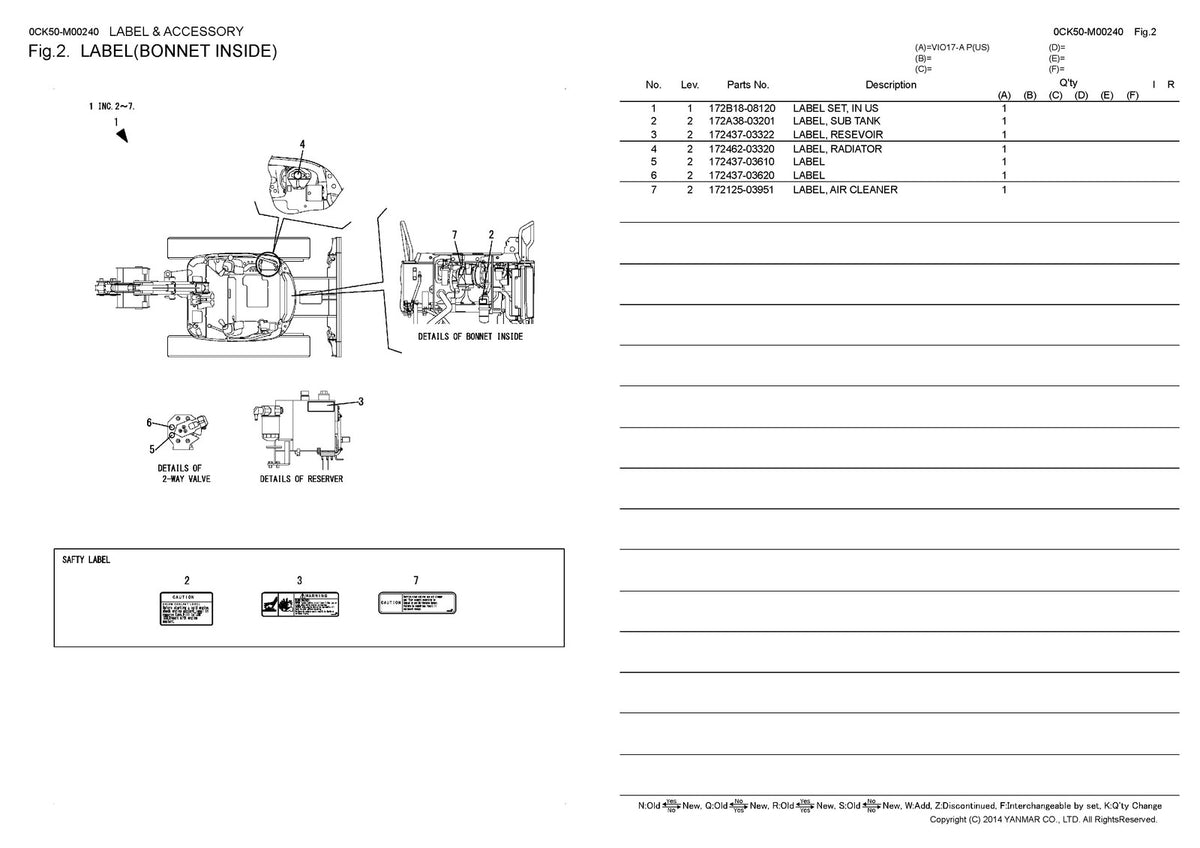 YANMAR ViO17-A Excavator Parts & Service Manual BUNDLE - WIRE BOUND - COVERS