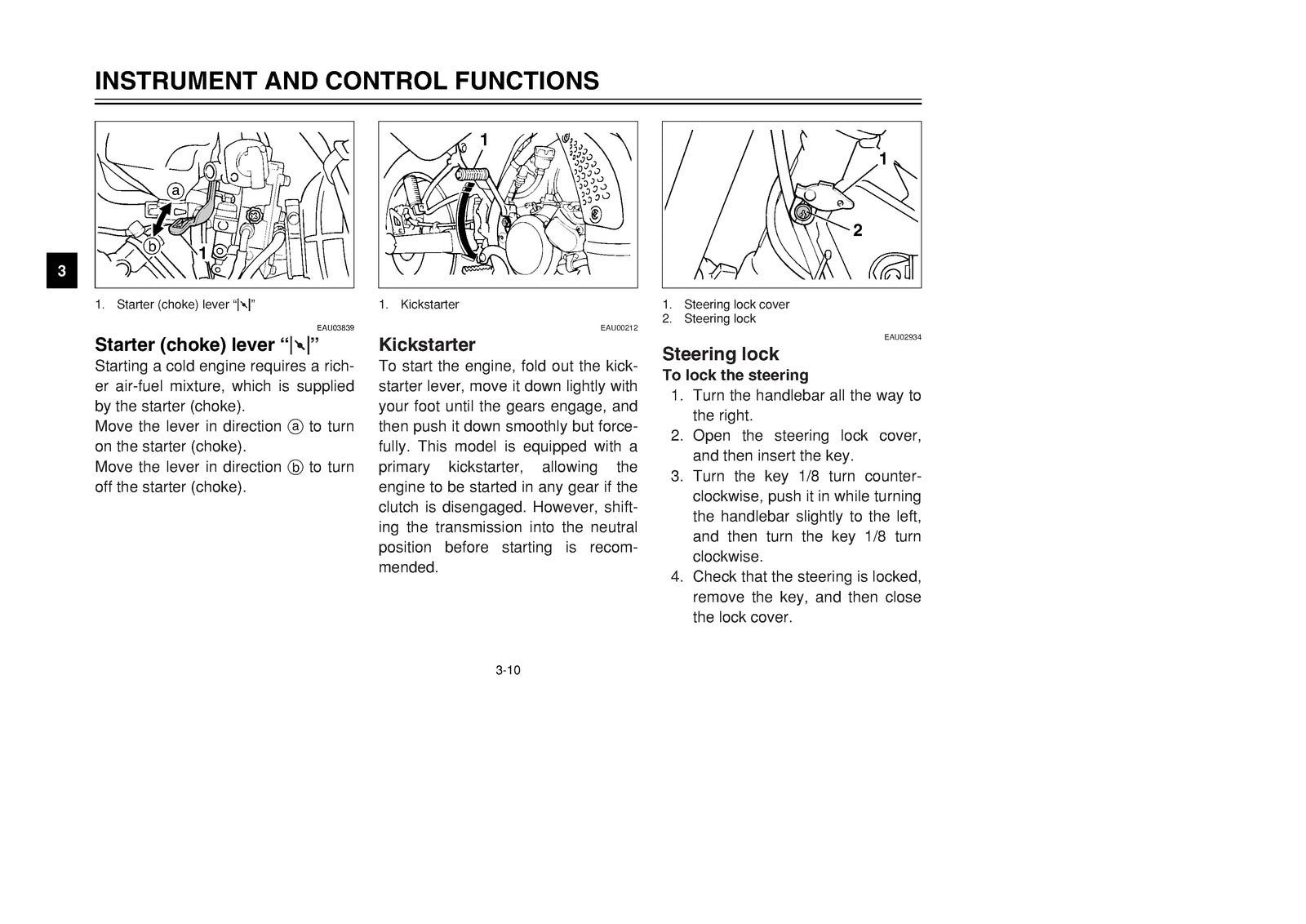 YAMAHA DT125R Owners Manual 2001 - STEEL WIRE BOUND - PROTECTIVE COVERS