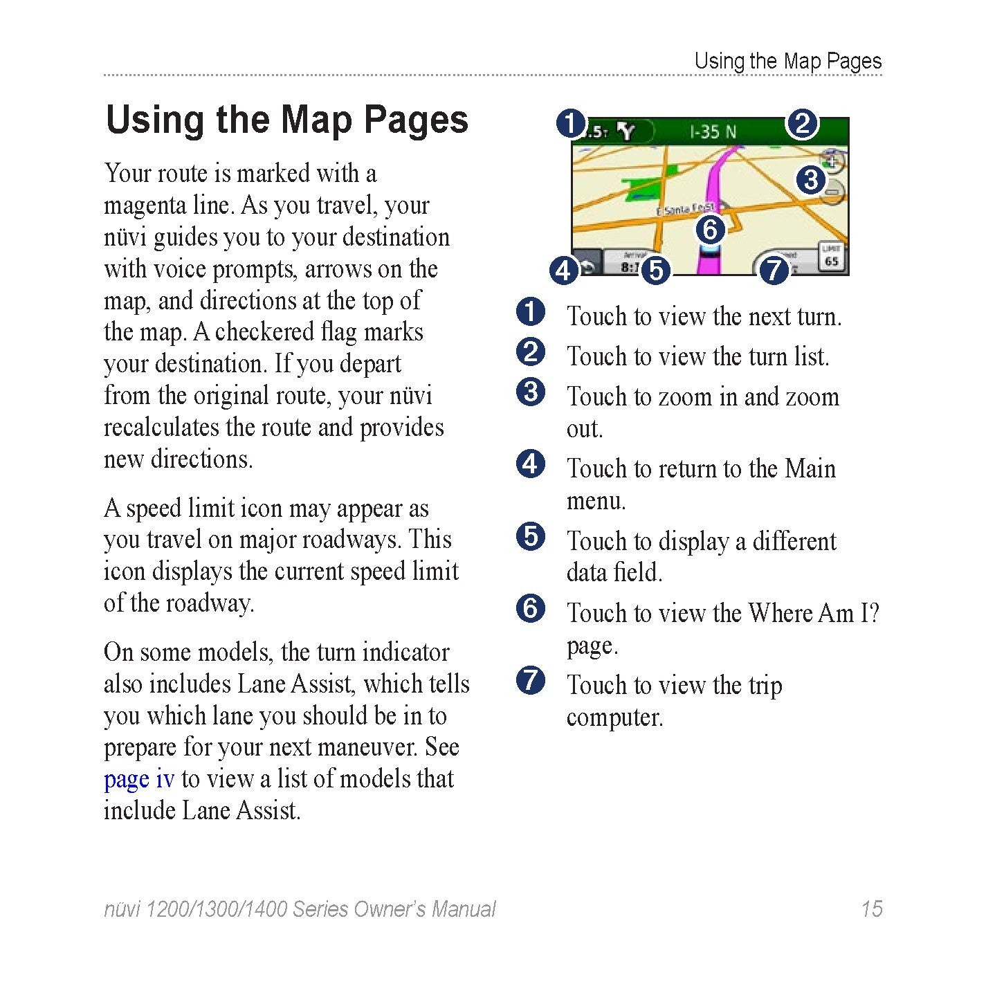 GARMIN Nuvi 1200 1300 1400 Series Owners Manual 2009 - WIRE BOUND - TOUGH COVERS