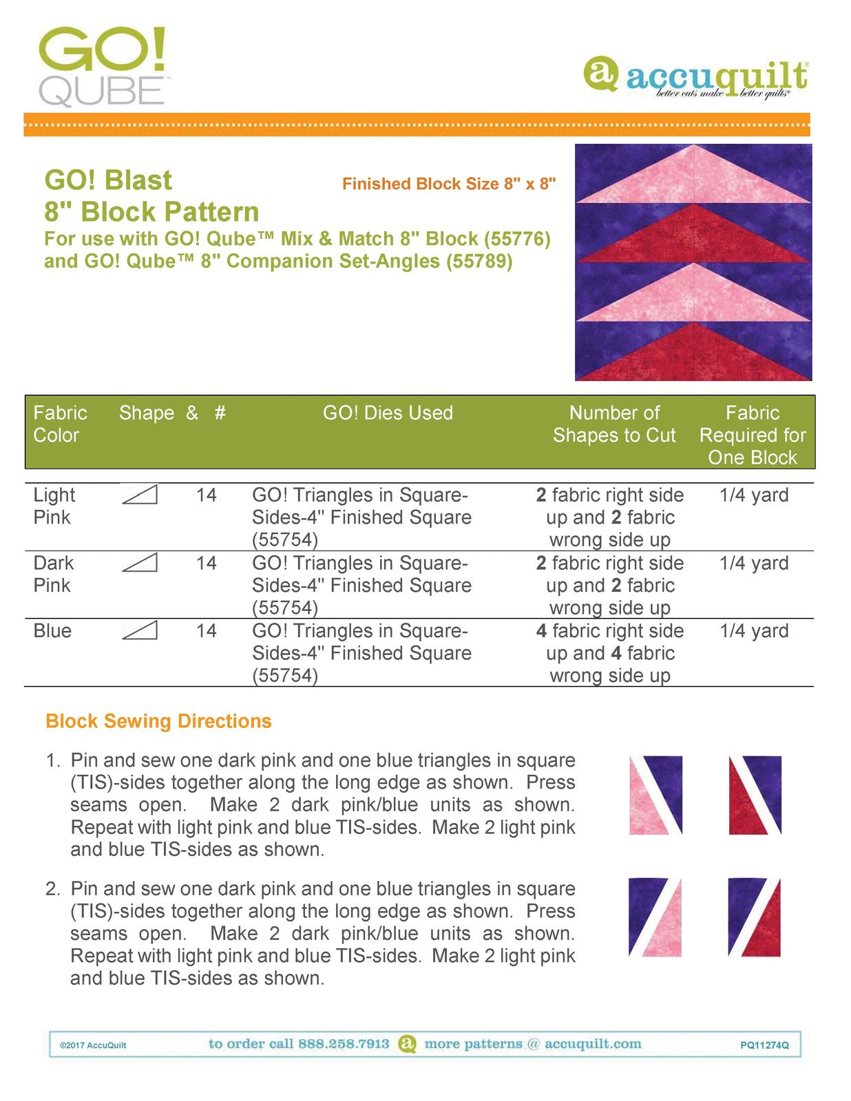 ACCUQUILT Go! Qube 8" Angles Patterns - STEEL WIRE BOUND - PROTECTIVE COVERS