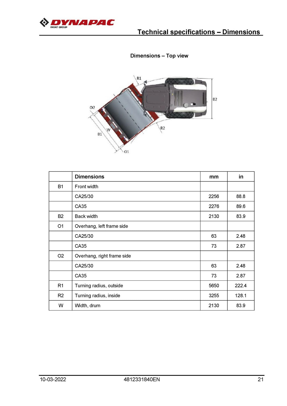 DYNAPAC CA25 CA30 CA35 Vibratory Roller Operating And Maintenance Manual - BOUND