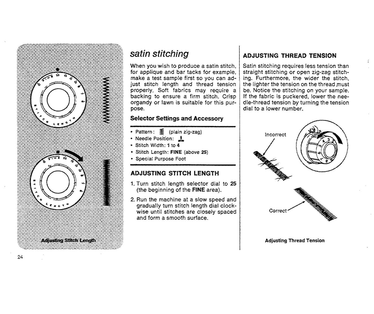 SINGER 258 Sewing Machine Instruction Manual 1974 - WIRE BOUND - TOUGH COVERS