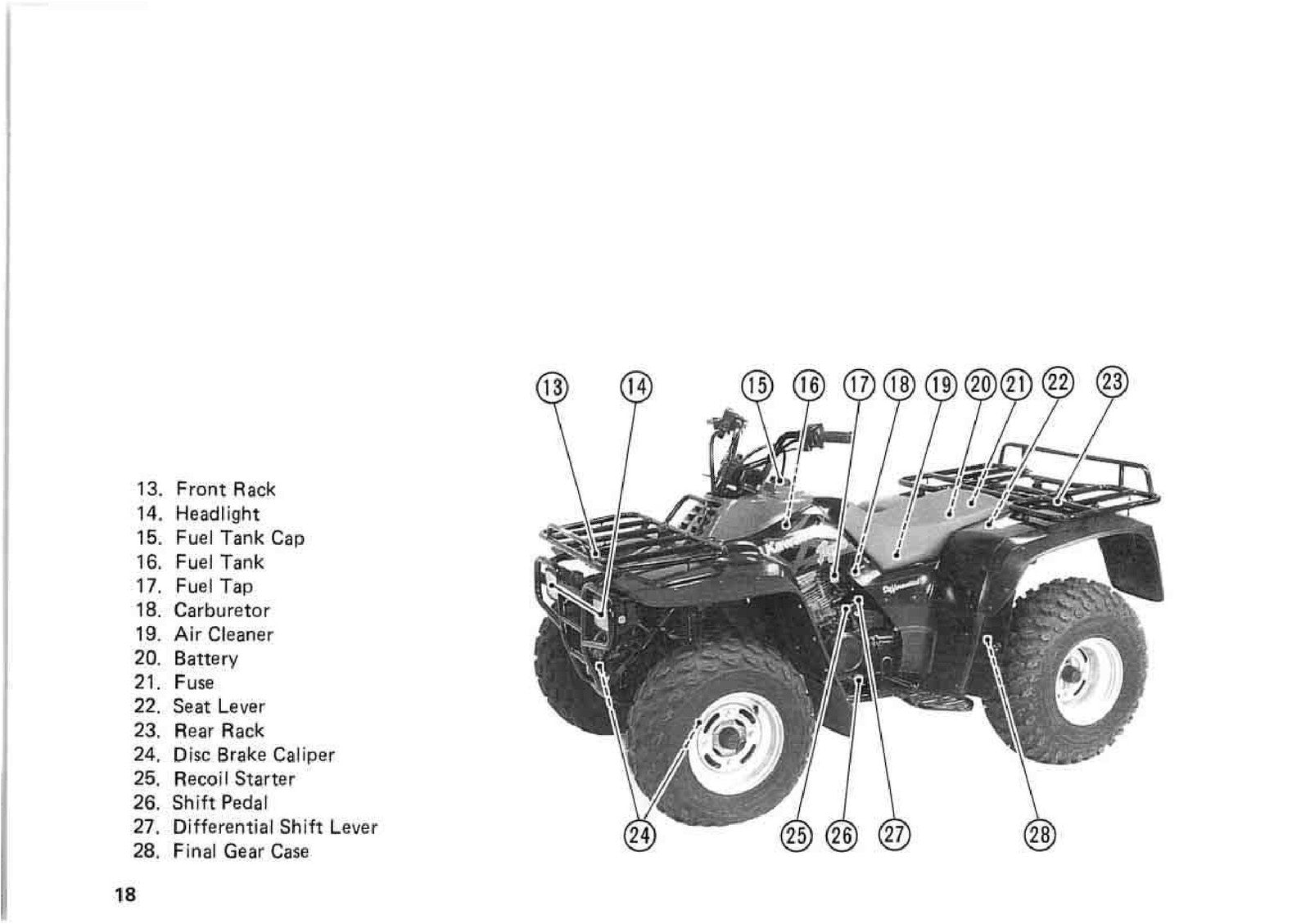KAWASAKI Bayou 300 All Terrain Vehicle Owners Manual 2 - WIRE BOUND - COVERS