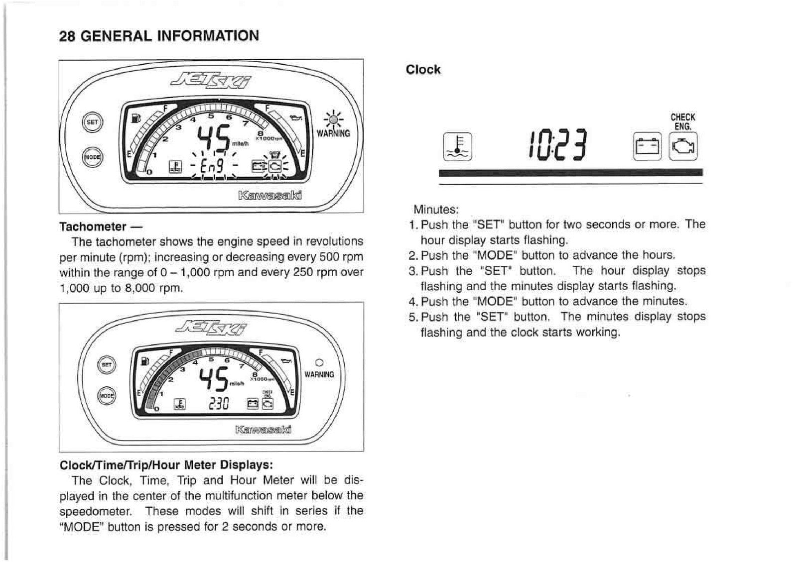 KAWASAKI Jet Ski 1100 STX DI Watercraft Owners Manual 3 - WIRE BOUND