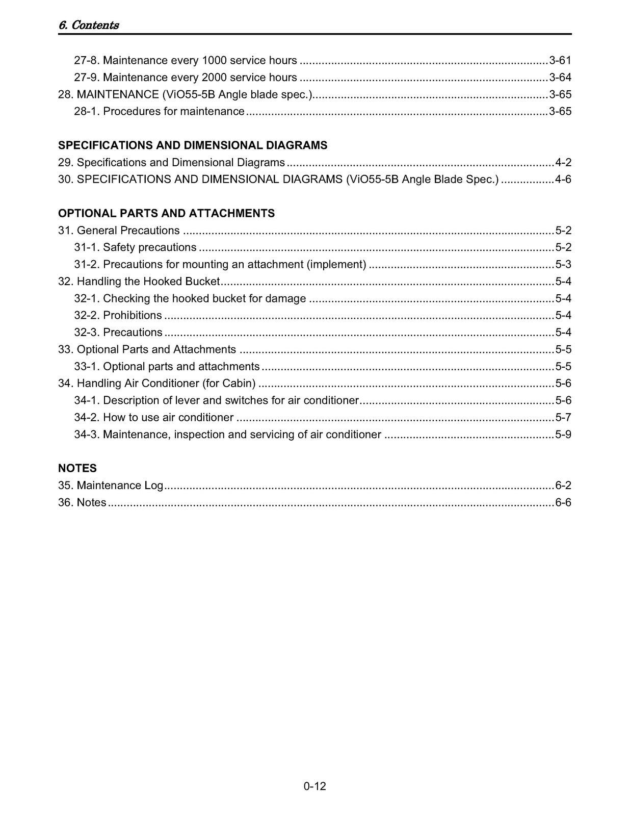 YANMAR ViO45-5B ViO55-5B Operation And Maintenance Manual SN 53001 Up - BOUND