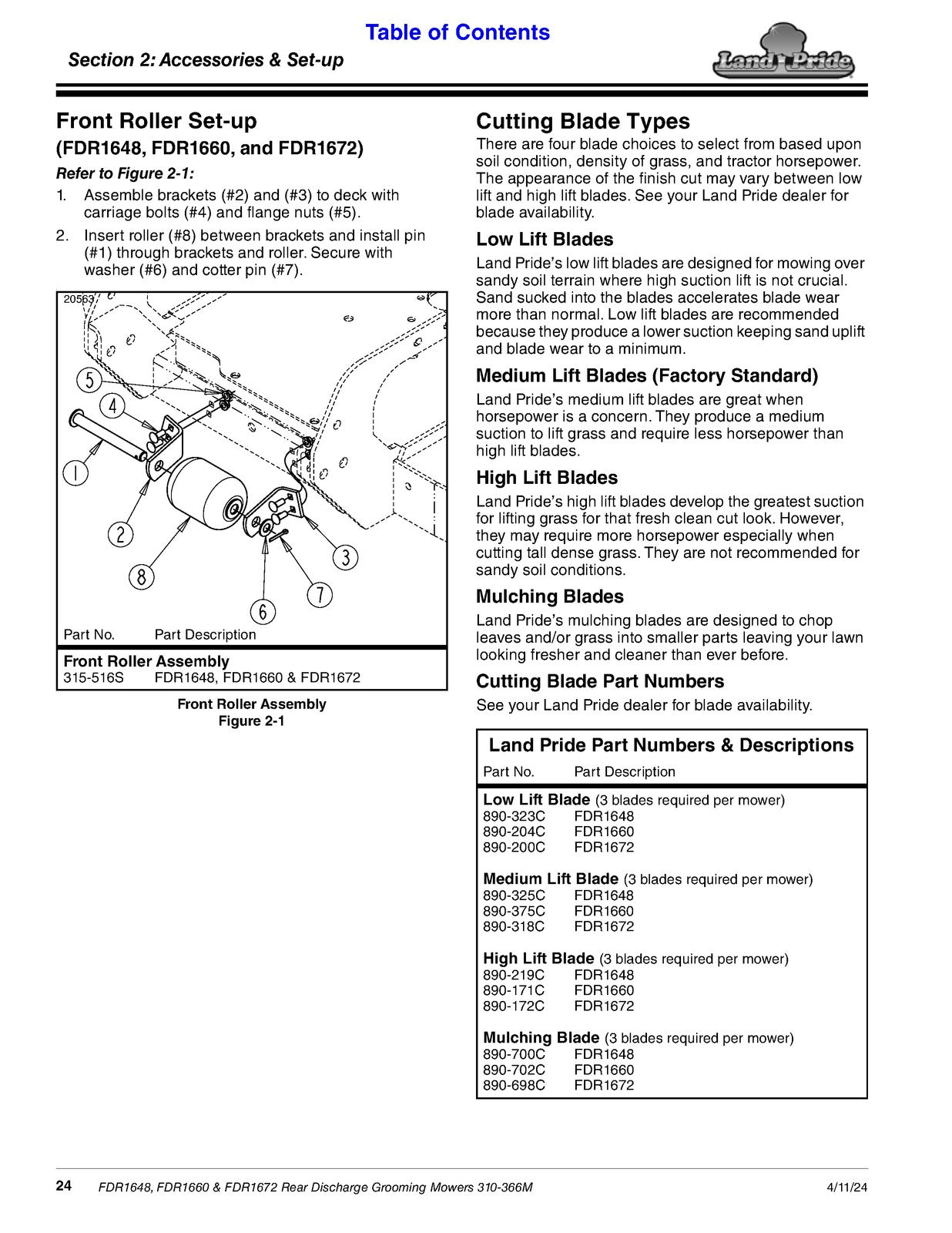 LAND  More PRIDE Rear Discharge Grooming Mowers Operators Manual 2024 - BOUND