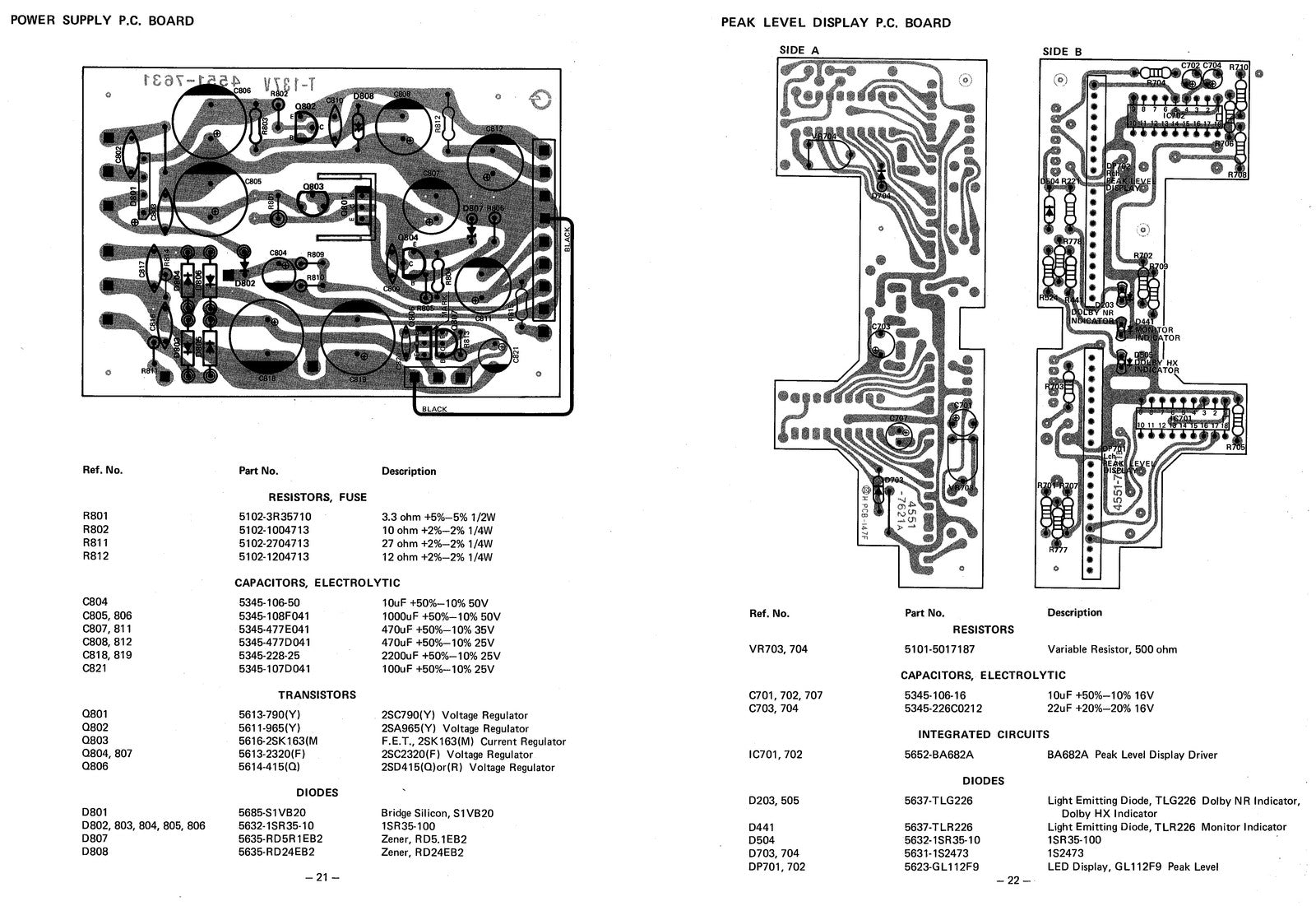 HARMAN KARDON HK400XM Stereo Cassette Deck Technical Manual, FOLDOUTS