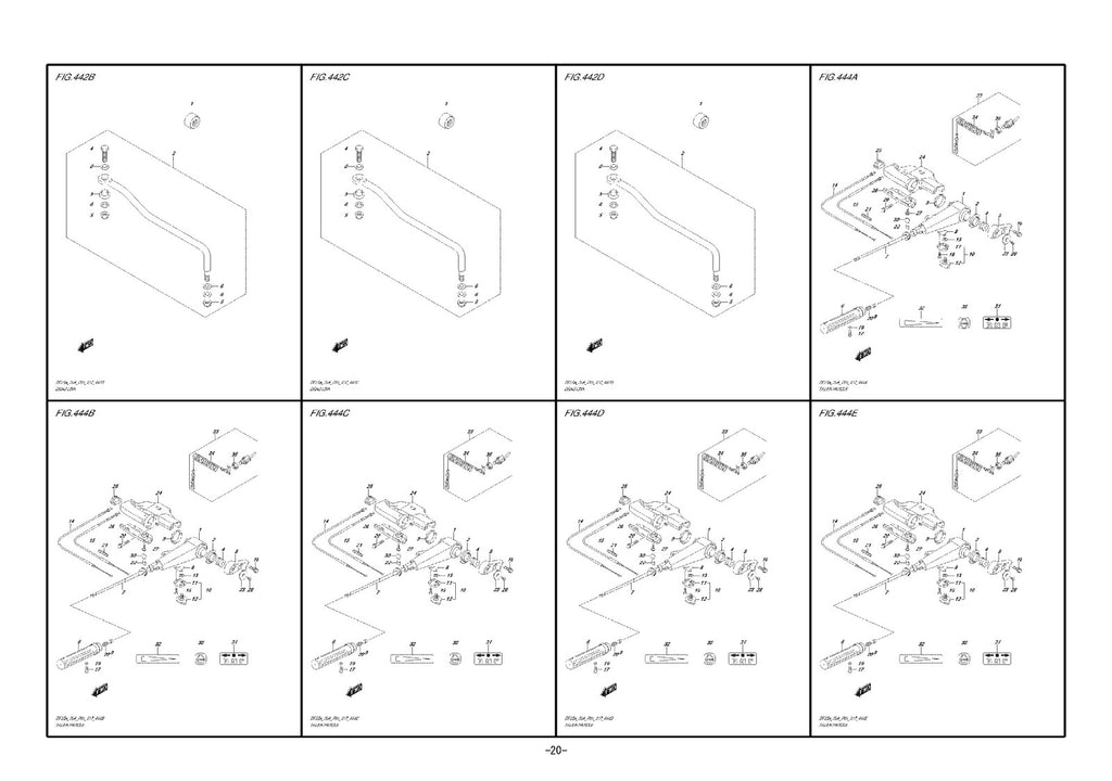 SUZUKI PARTS DF25A DF30A PARTS CATALOGUE - STEEL WIRE BOUND - PROTECTIVE COVERS