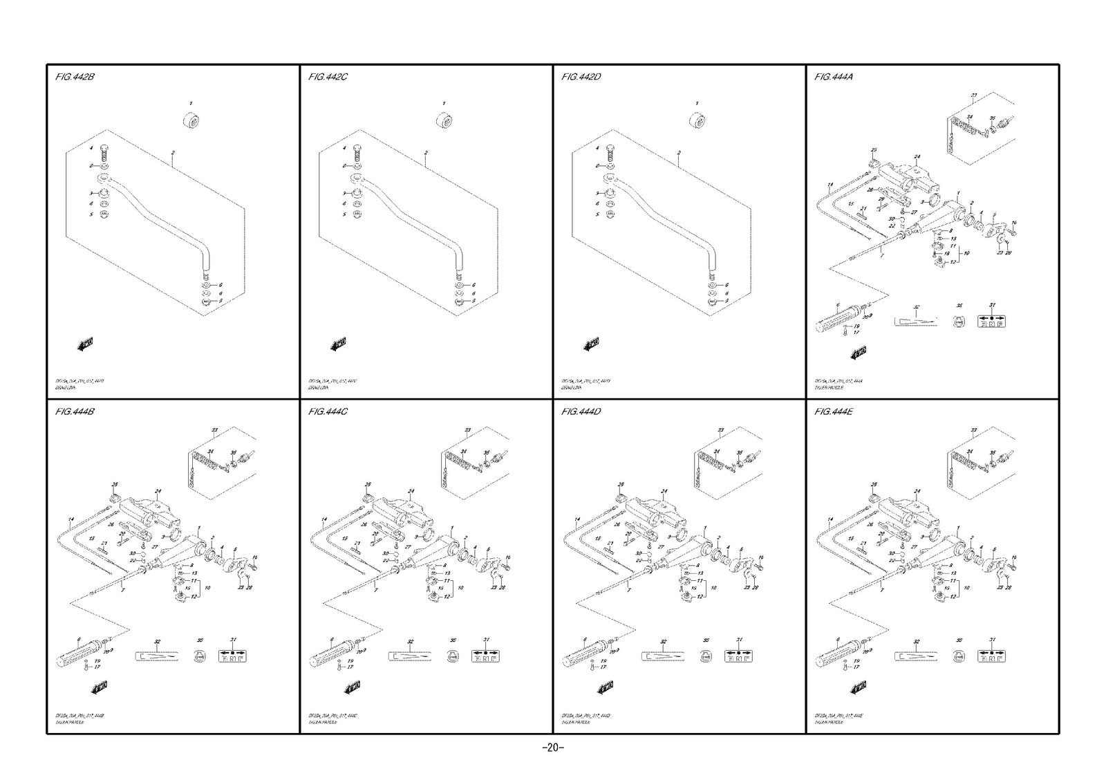 SUZUKI PARTS DF25A DF30A PARTS CATALOGUE - STEEL WIRE BOUND - PROTECTIVE COVERS
