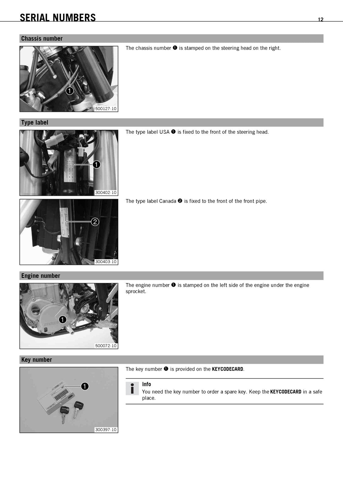 KTM 450 EXC Motorcycle Owners Manual 2011 - STEEL WIRE BOUND - PROTECTIVE COVERS