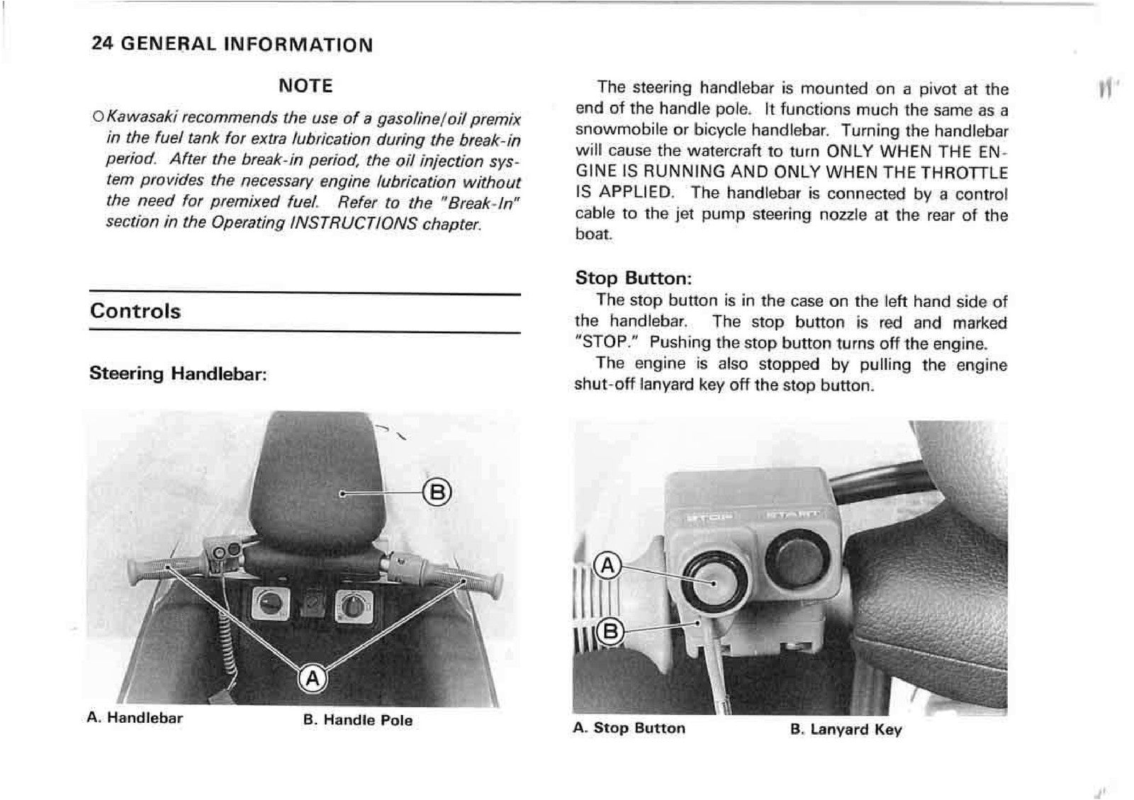KAWASAKI JET SKI 750SXi Owners Manual 2 - STEEL WIRE BOUND - PROTECTIVE COVERS