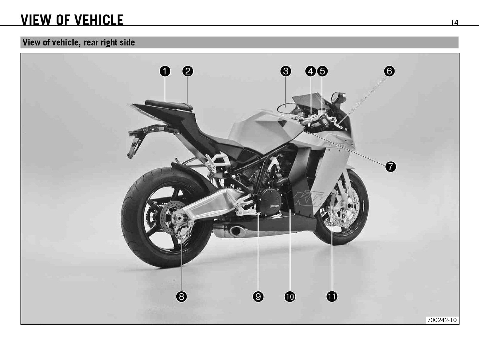 KTM 1190 RC8 EU UK AUS FR JP Owners Manual 2010 - WIRE BOUND - TOUGH COVERS