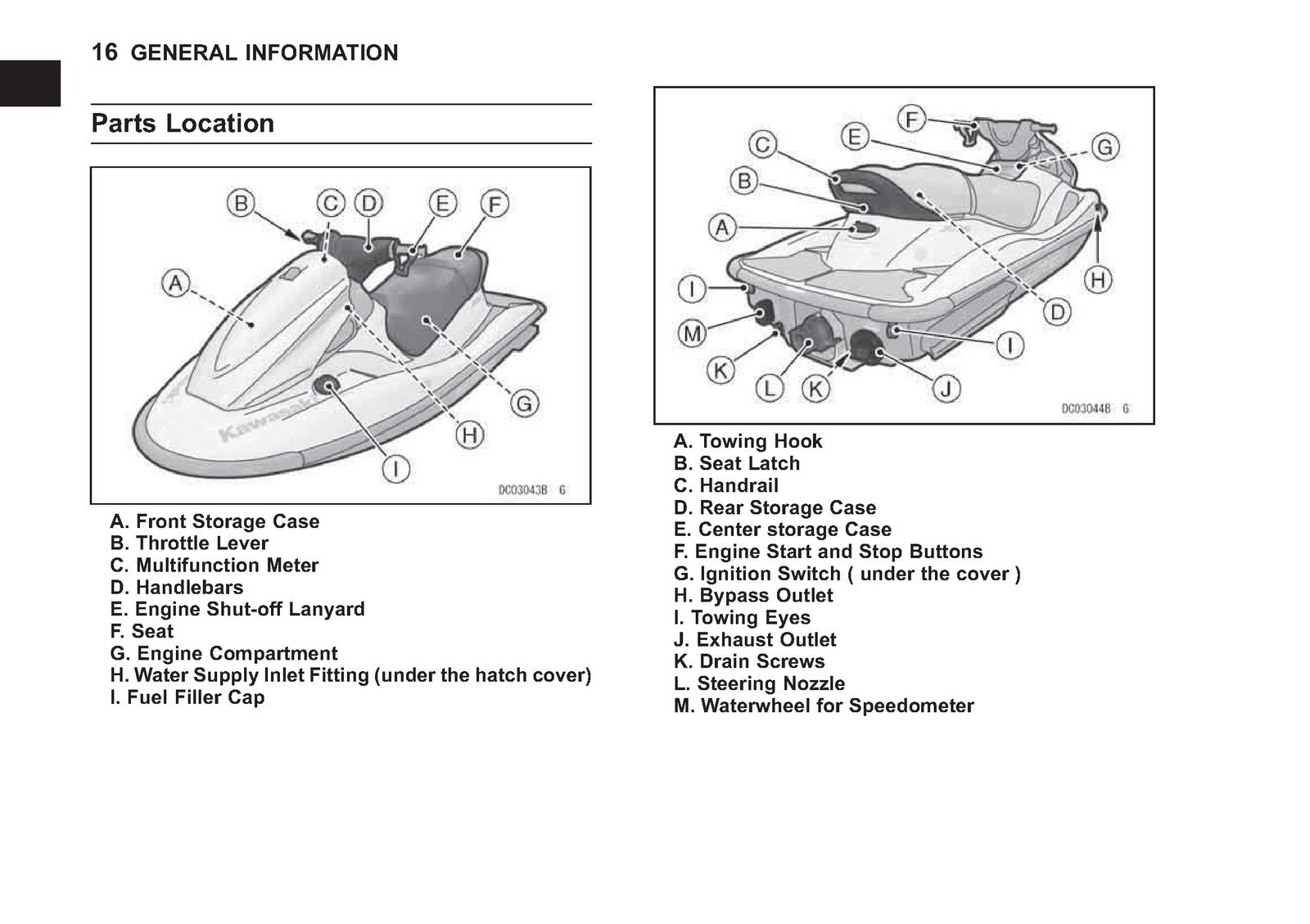 KAWASAKI JET SKI STX Owners Manual 2009 - STEEL WIRE BOUND - PROTECTIVE COVERS