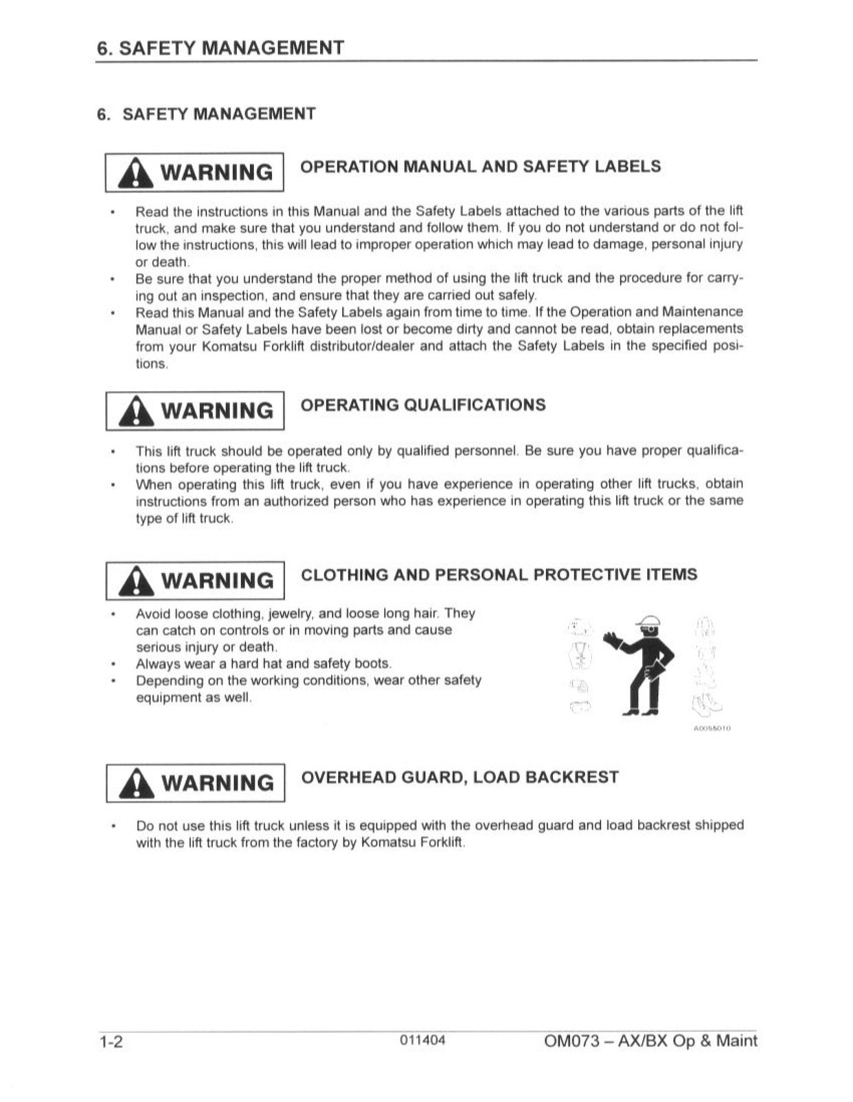 KOMATSU FG20 FG25 FG30  More Forklift Operation  Maintenance Manual - BOUND