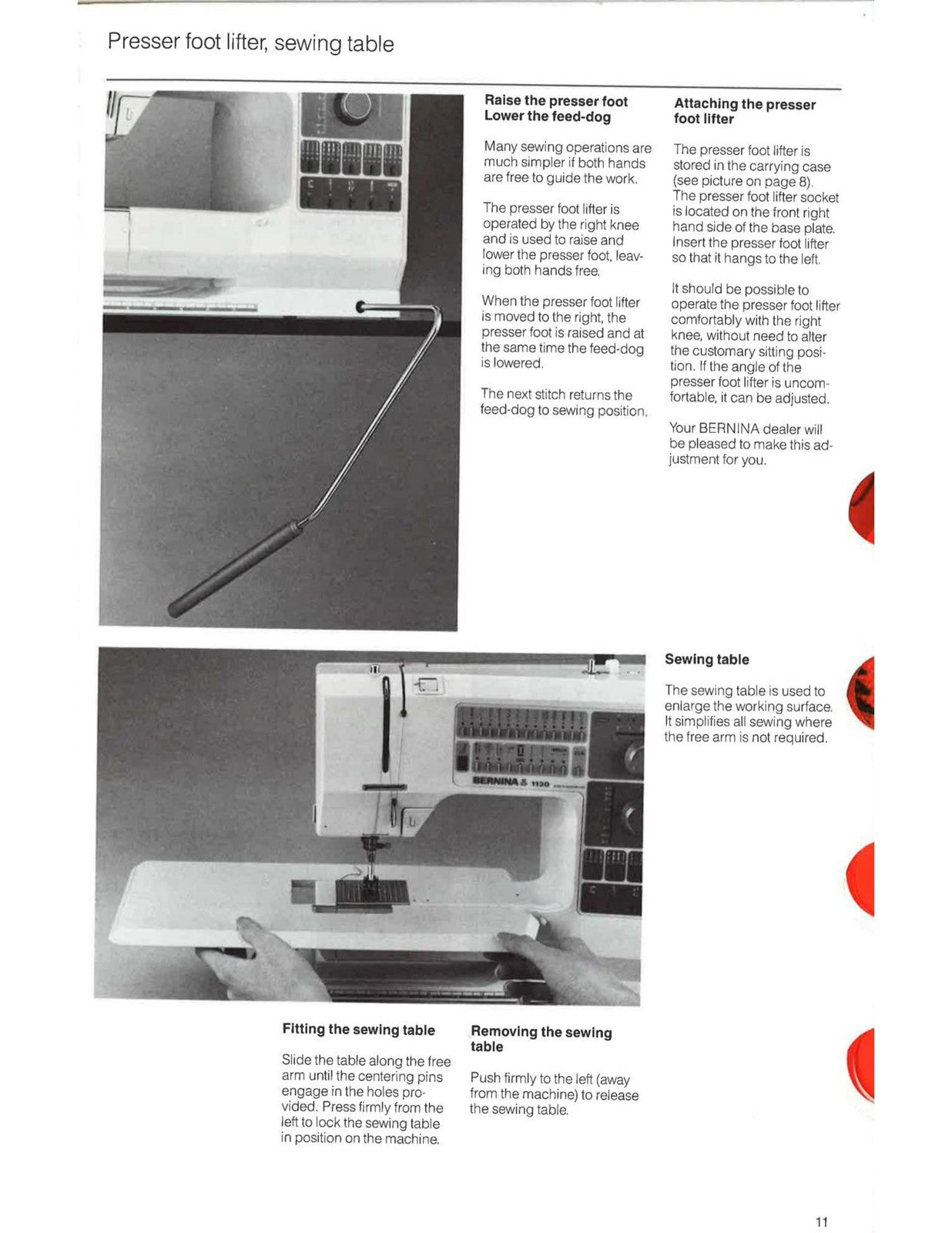 BERNINA 1120 1130 Operators & Service Manual BUNDLE - WIRE BOUND - TOUGH COVERS