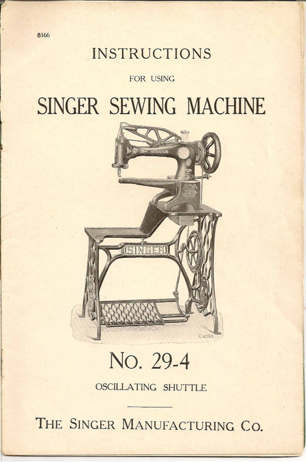 SINGER 29-4 Instruction & Parts Diagram Manual BUNDLE: WIRE BOUND - TOUGH COVERS