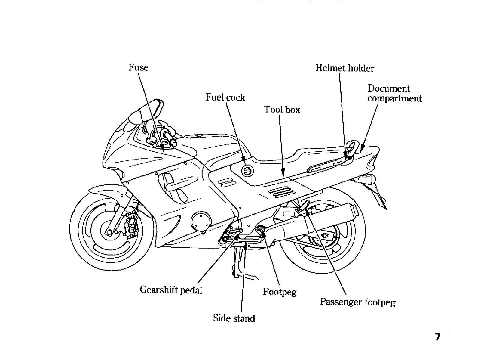 HONDA CBR1000F Motorcycle Owners Manual 1996 - BOUND - COVERS - XL FOLDOUT PAGES