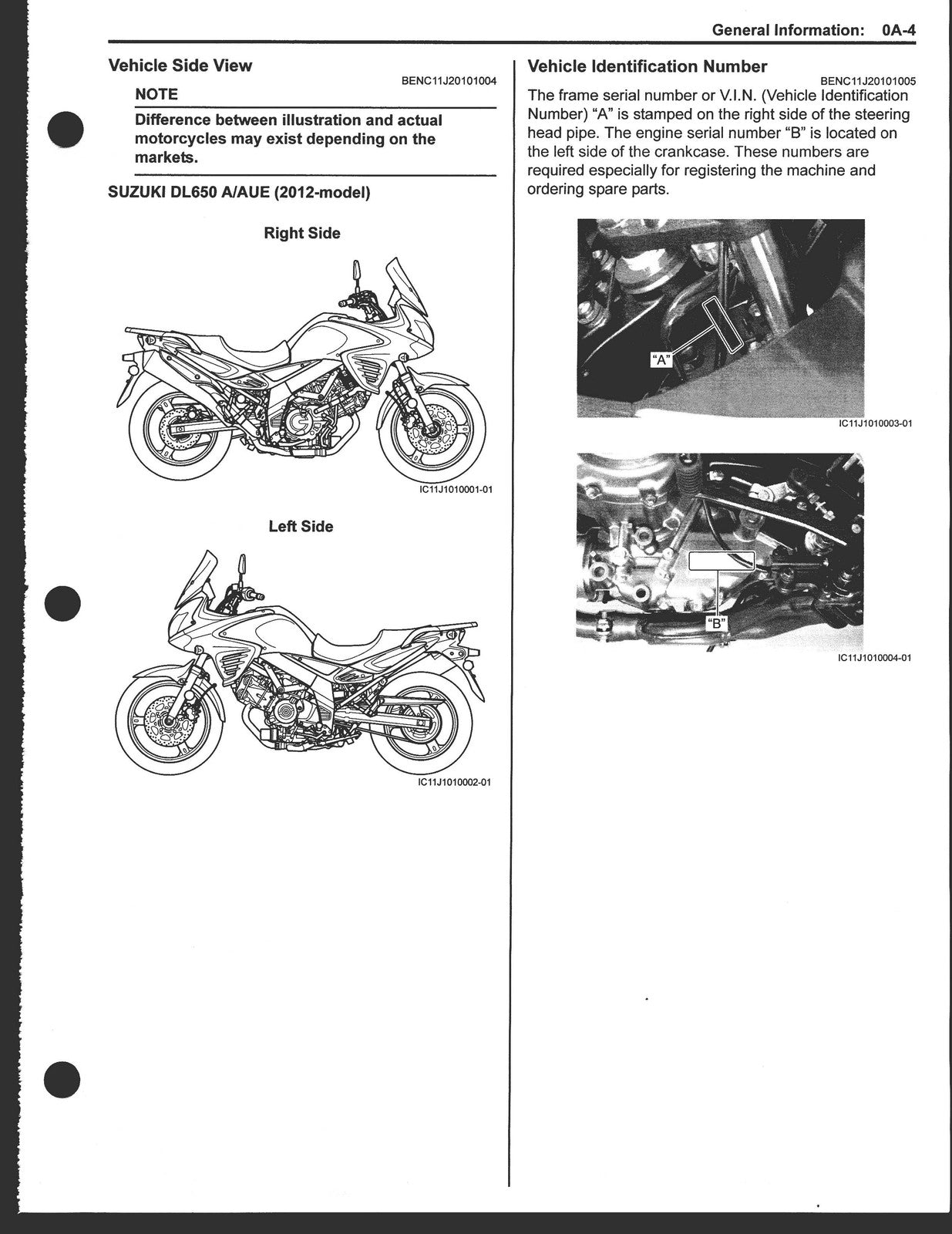 SUZUKI DL650 V-Strom 2013-2016 Service Manual - BOUND - COVERS - XL FOLDOUTS