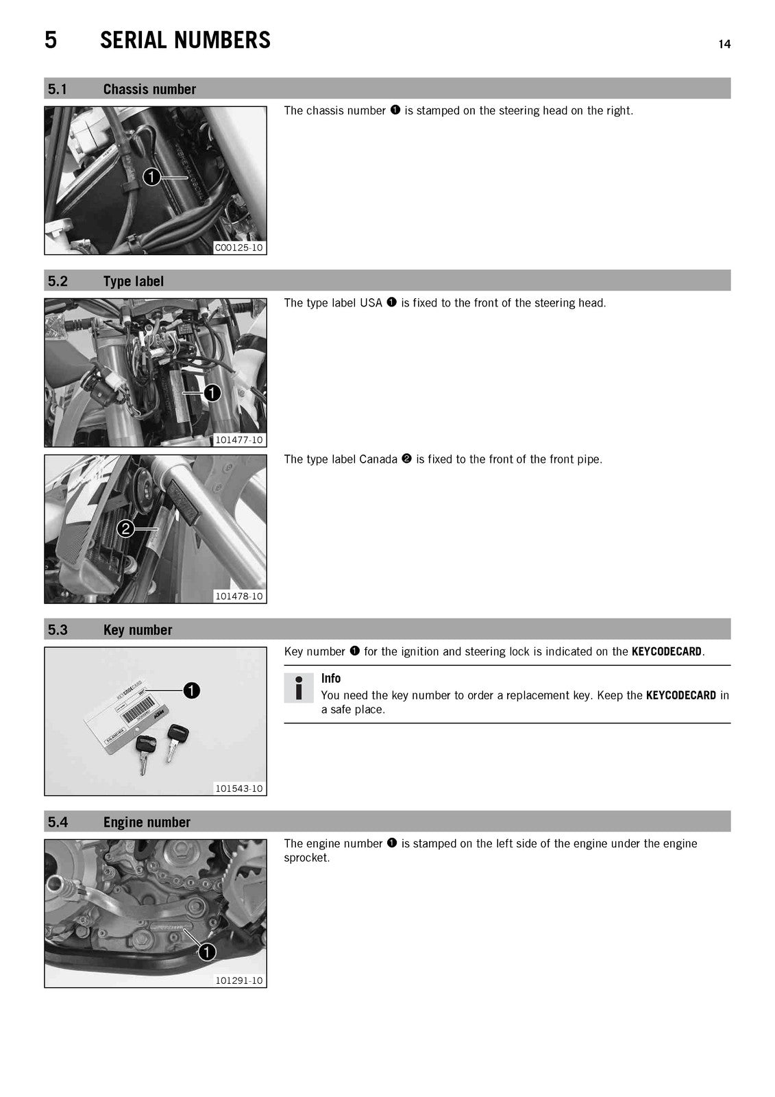 KTM 350 EXC-F USA Owners Manual 2013 - STEEL WIRE BOUND - PROTECTIVE COVERS