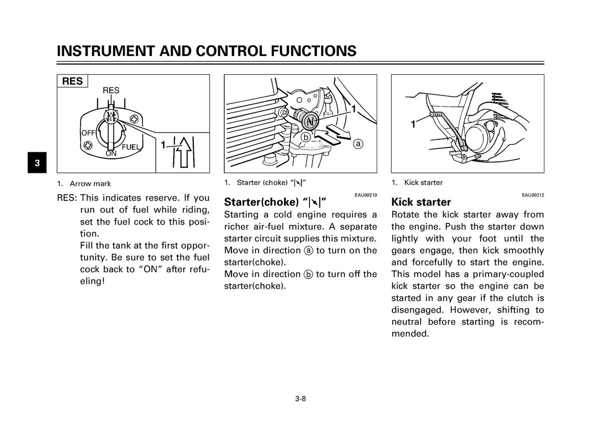 YAMAHA TW200 Owners Manual - STEEL WIRE BOUND - PROTECTIVE COVERS