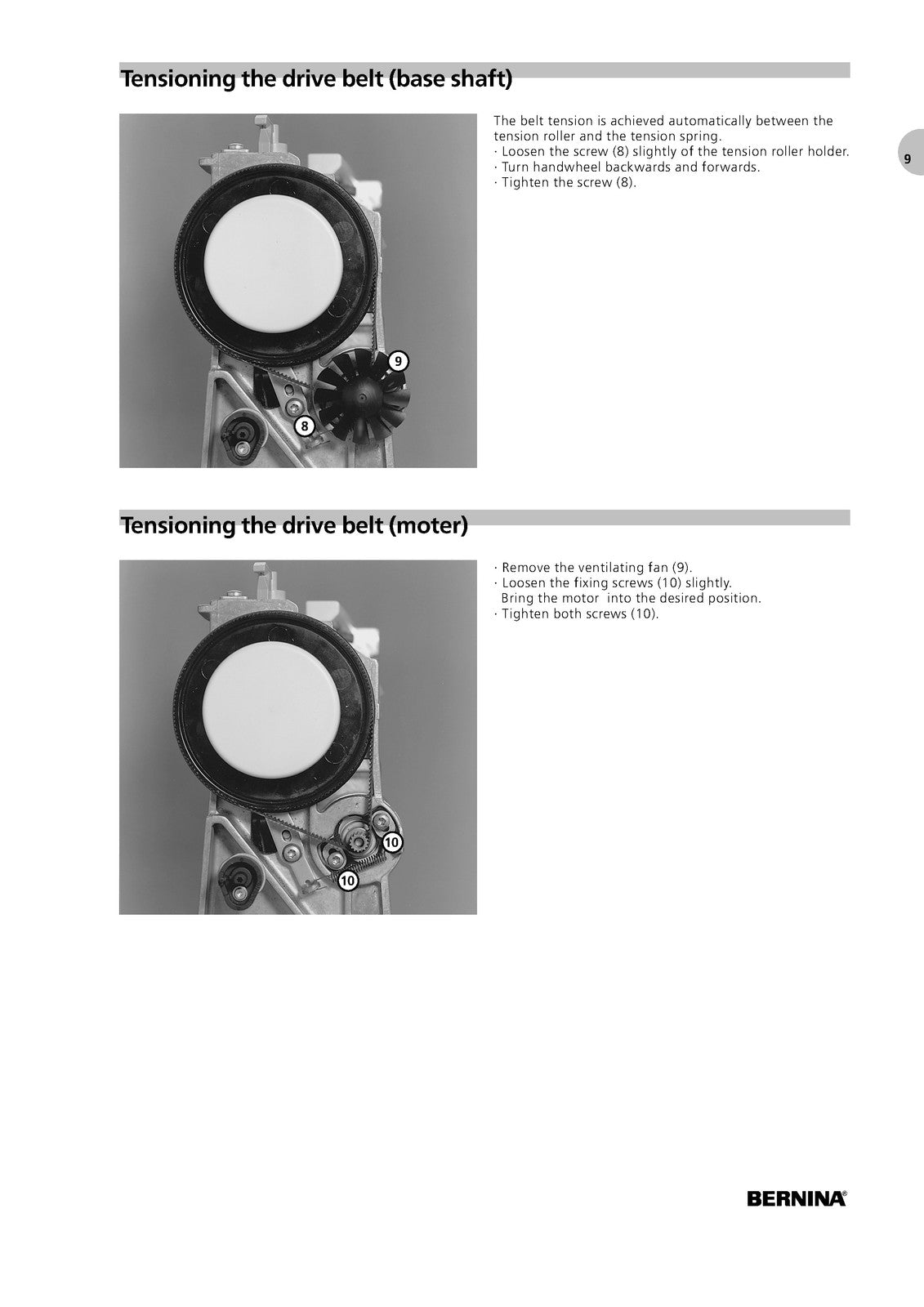 BERNINA Activa 1340 140 Virtuosa 150 160 Service Manual Not User Manual