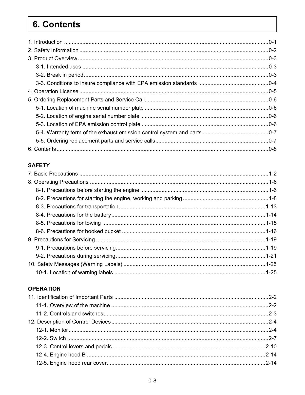 YANMAR ViO45-5 ViO55-5 Excavator Operation and Maintenance Manual - WIRE BOUND