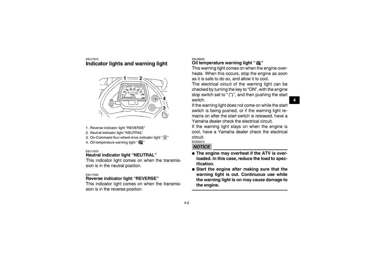 YAMAHA YFM35FGB YFM350FAB Grizzly 350 Owners Manual 2012 - WIRE BOUND - COVERS