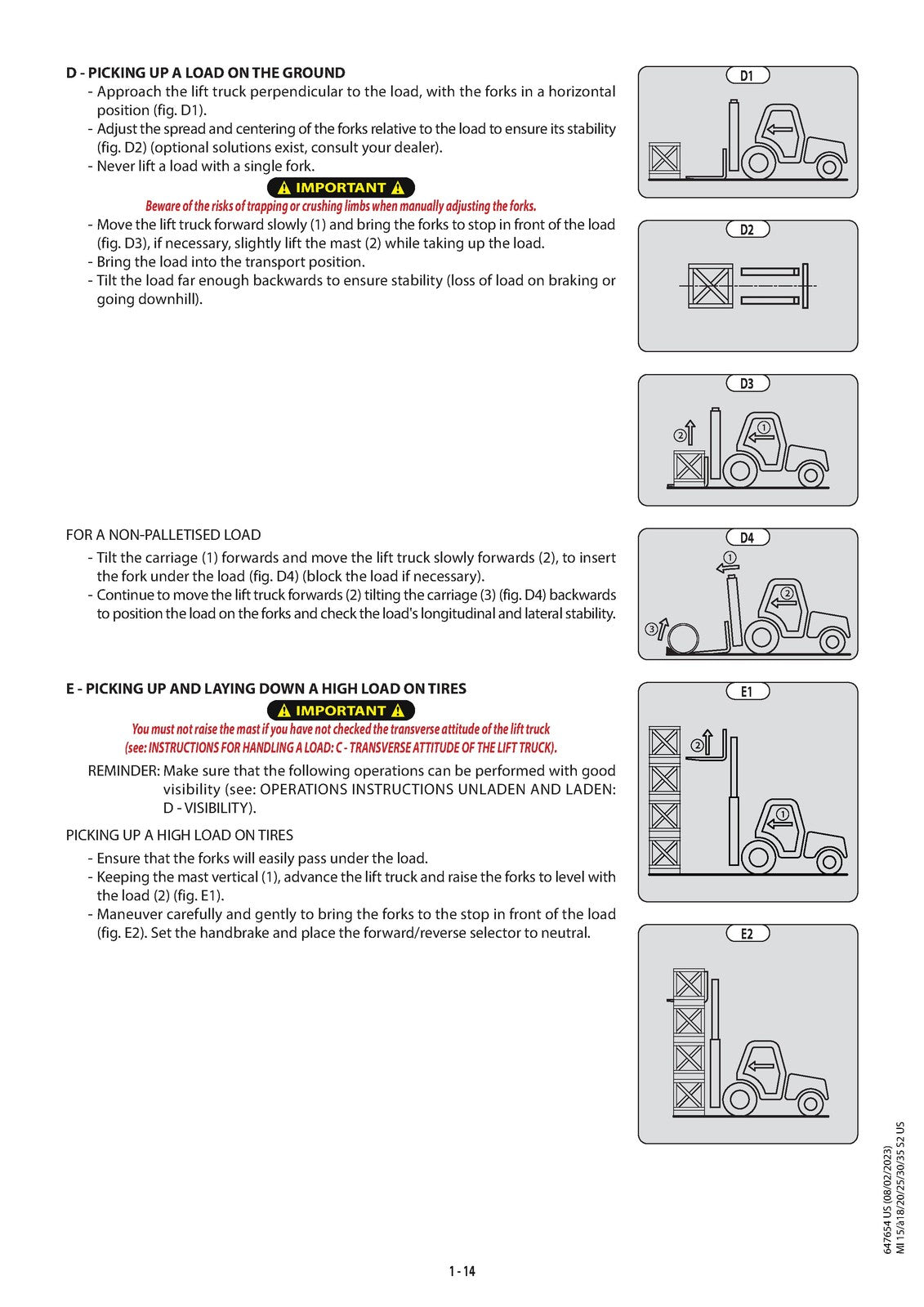 MANITOU MI 15 MI 18 MI 20 MI 25 MI 30  More Operators Manual 2023 - WIRE BOUND