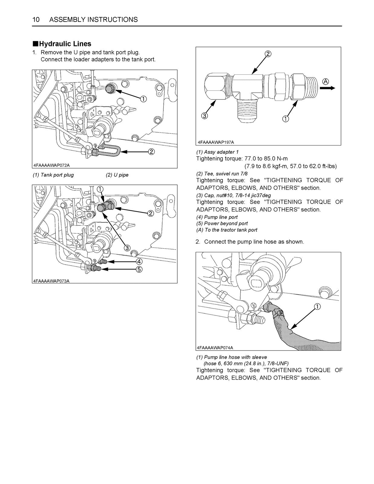 KUBOTA LA1154 Loader Assembly Instructions Manual 2013, BOUND, COVERS, FOLDOUTS