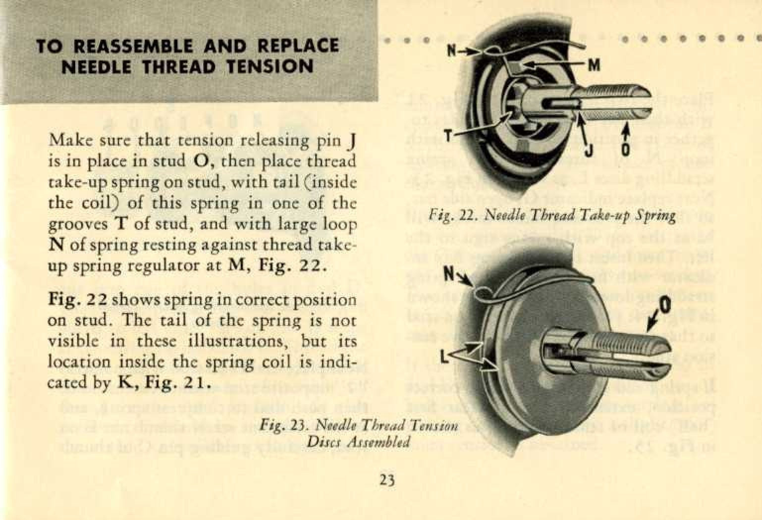 SINGER 66-16 Sewing Machine Instruction Manual 1954 - WIRE BOUND - TOUGH COVERS