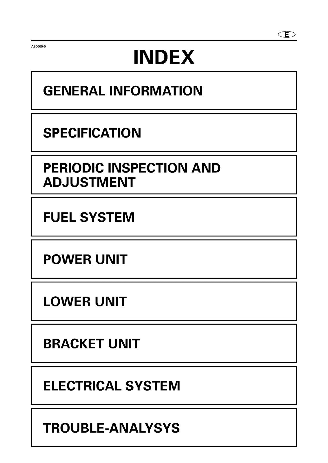 YAMAHA F15A F99C FT99D Outboard Motor Service Manual 1998 - WIRE BOUND