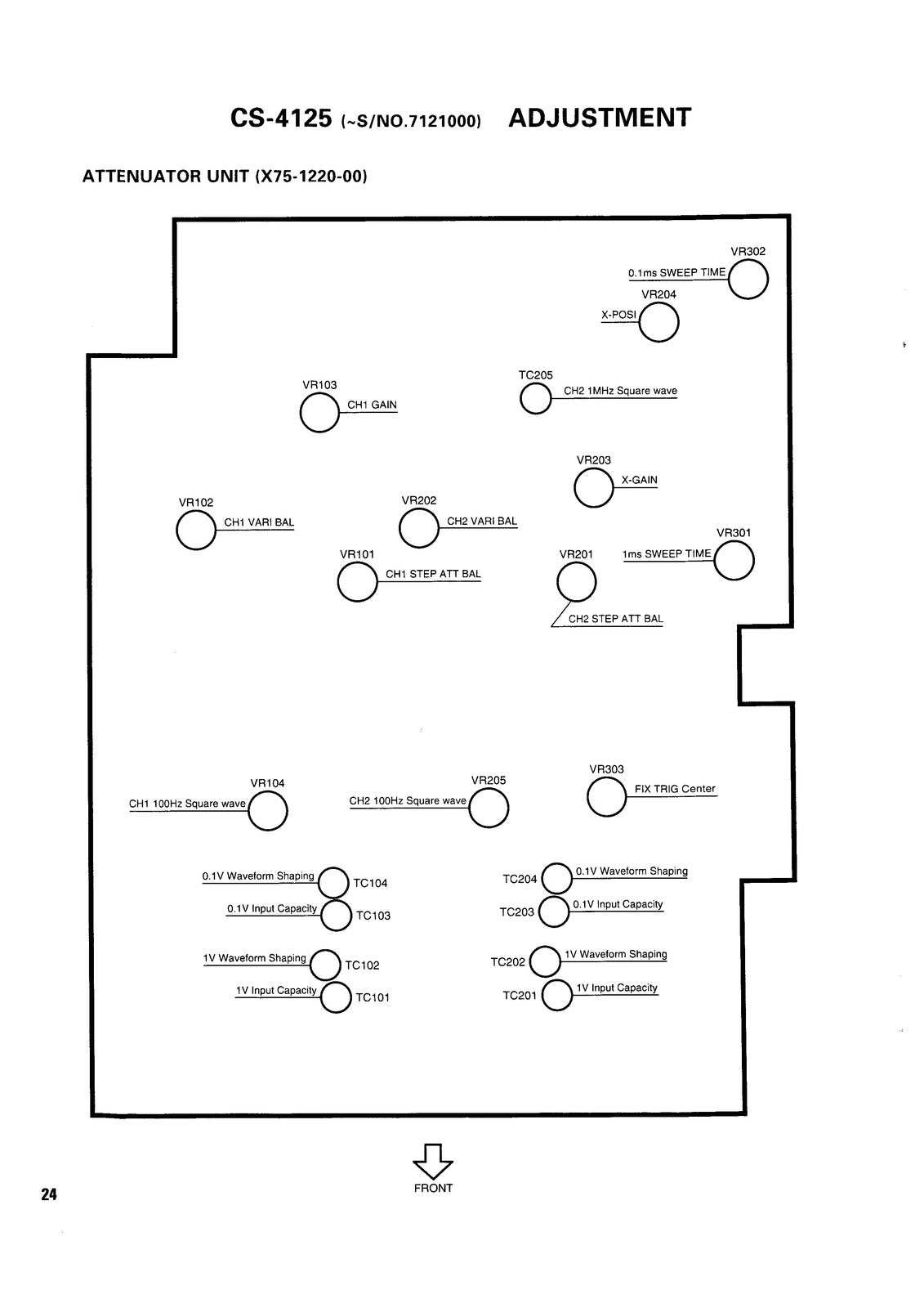 KENWOOD CS-4125 CS-4135 Oscilloscope Service Manual - BOUND - COVERS - FOLDOUTS