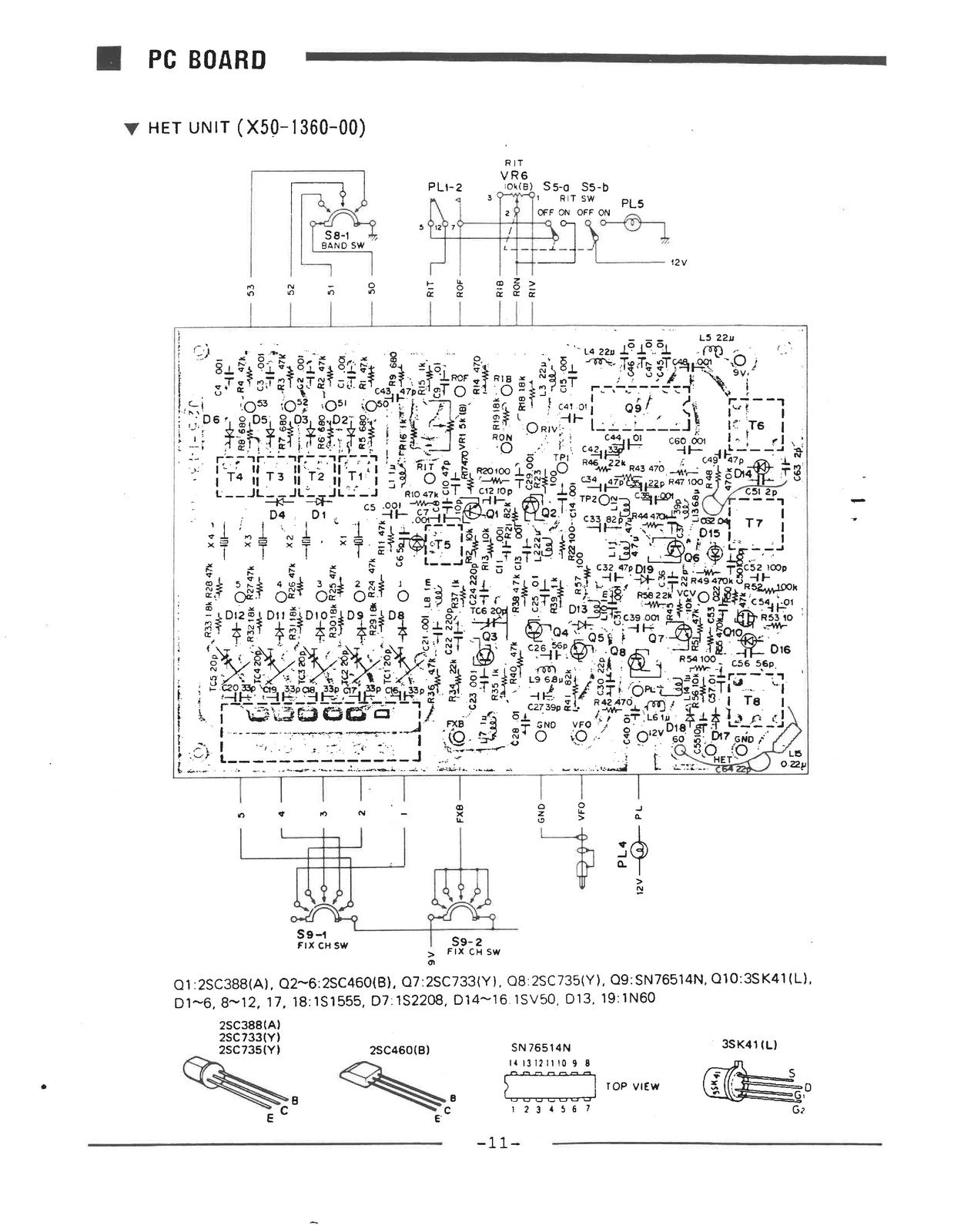 KENWOOD TS-600 6m Transceiver Service Manual - BOUND - COVERS - XL FOLDOUT PAGES
