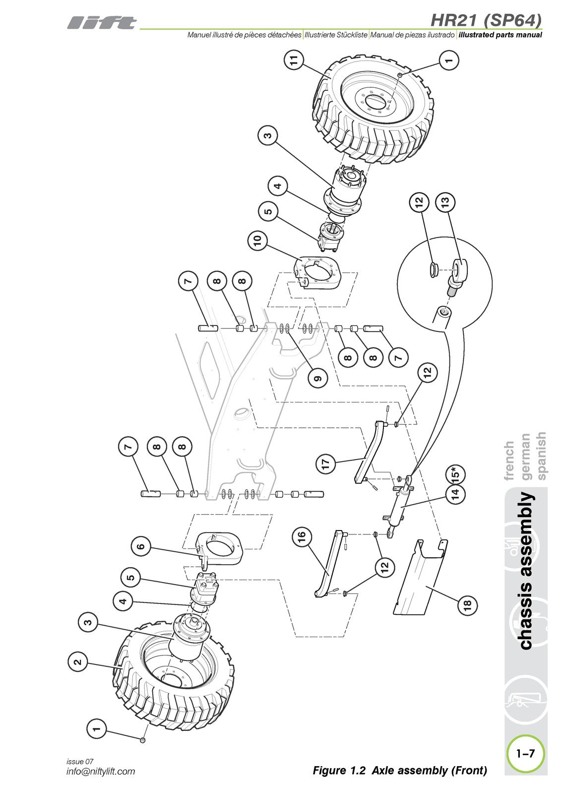 NIFTYLIFT HR21 SP64 4x4 Illustrated Parts Manual 2013 - WIRE BOUND - COVERS