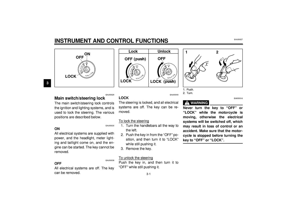 YAMAHA FJR1300N Owners Manual 2001 - STEEL WIRE BOUND - PROTECTIVE COVERS