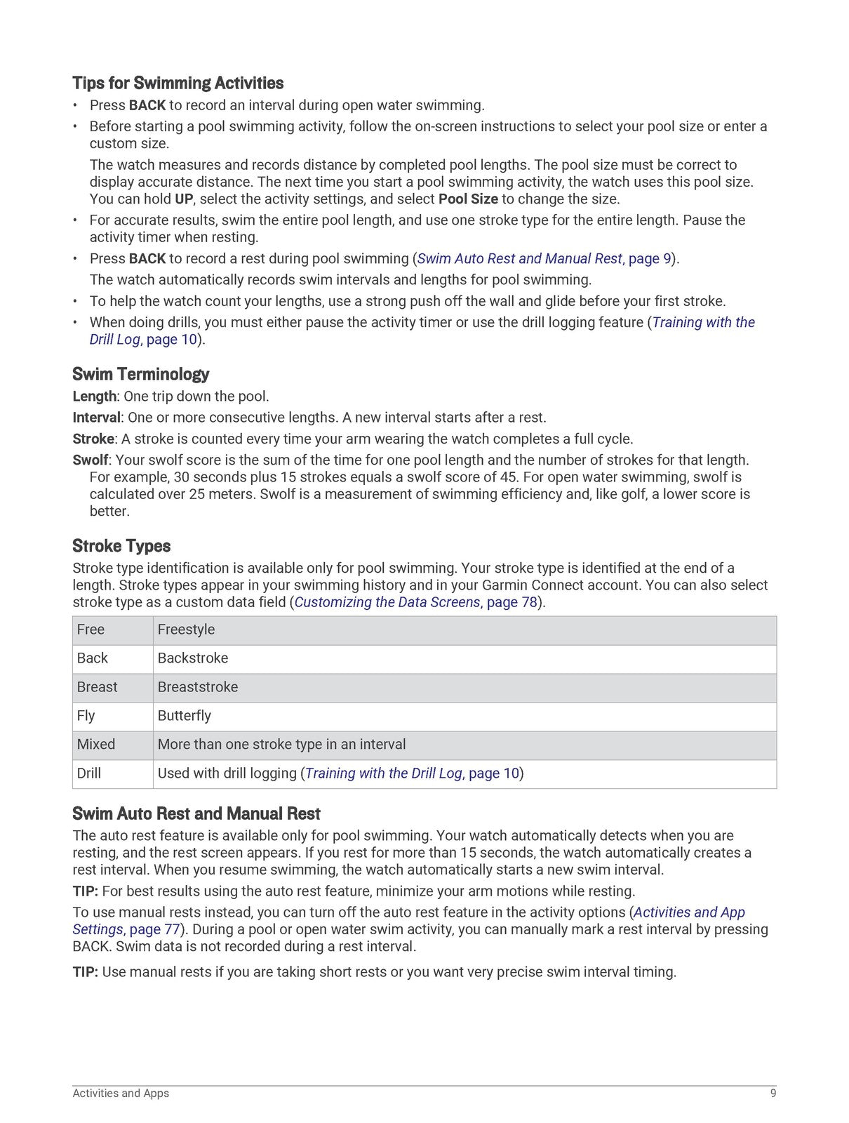 GARMIN Forerunner 165 Series Watch Owners Manual 2024 - WIRE BOUND - COVERS