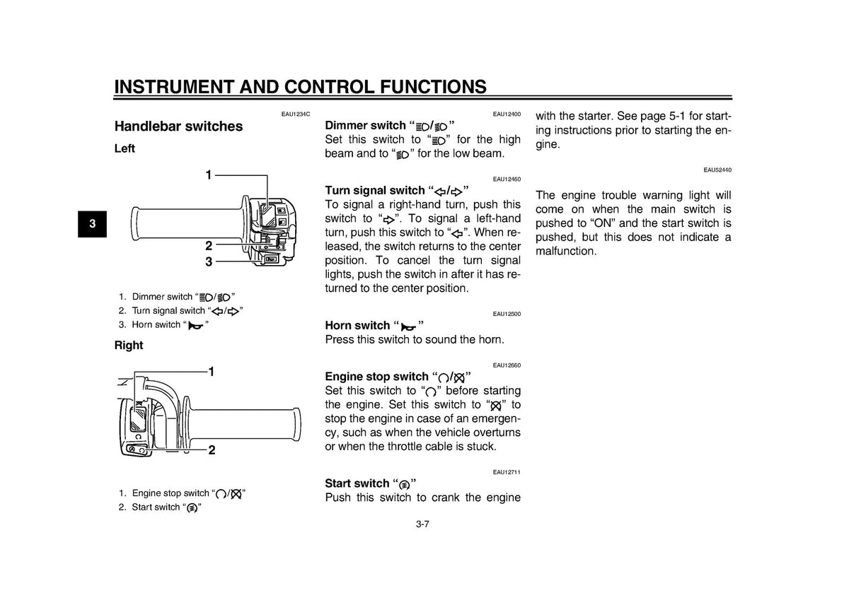 YAMAHA WR450F Owners Manual 2014 - STEEL WIRE BOUND - PROTECTIVE COVERS
