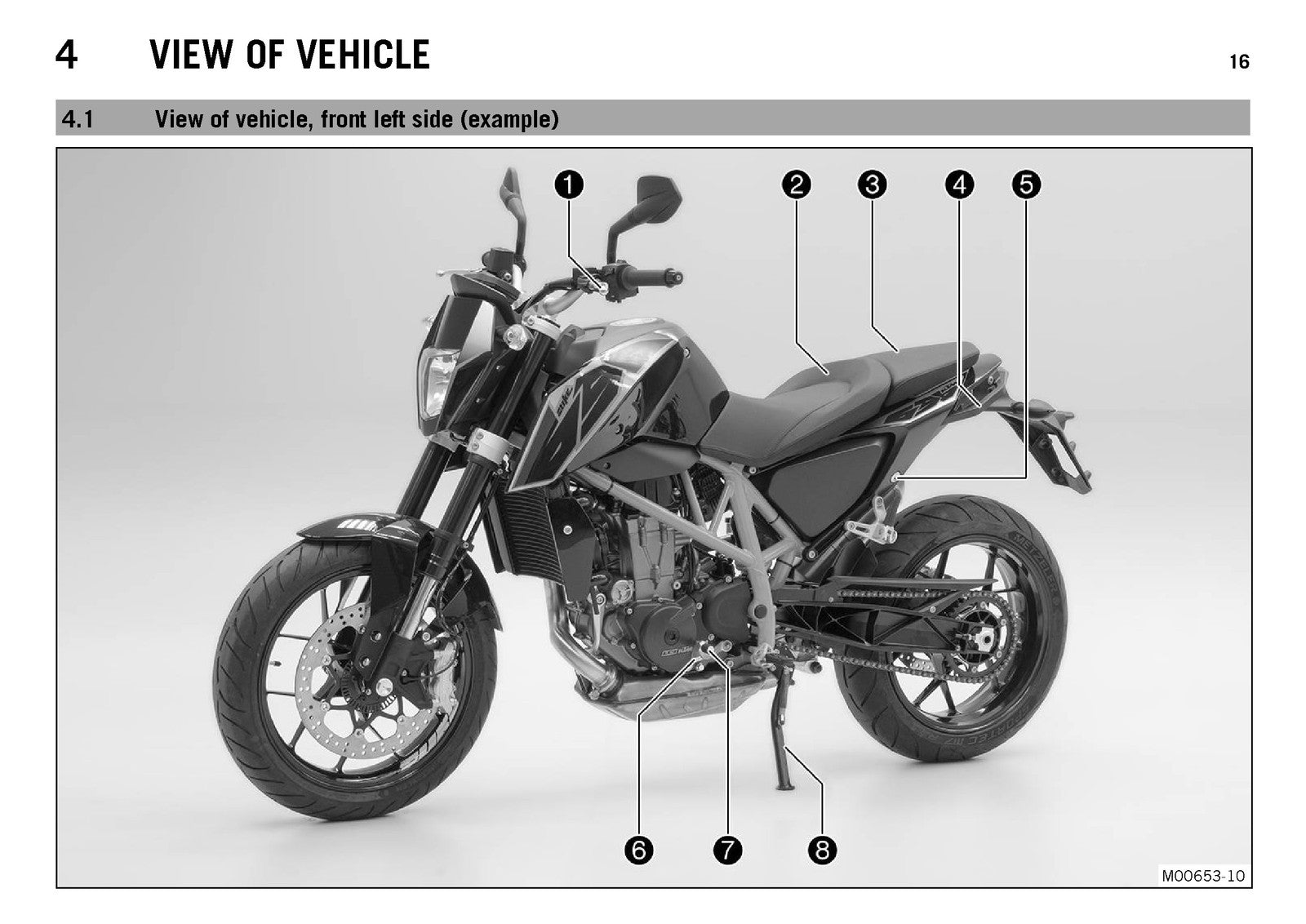 KTM 690 Duke 690 Duke R Motorcycle Owners Manual 2015 - WIRE BOUND - COVERS