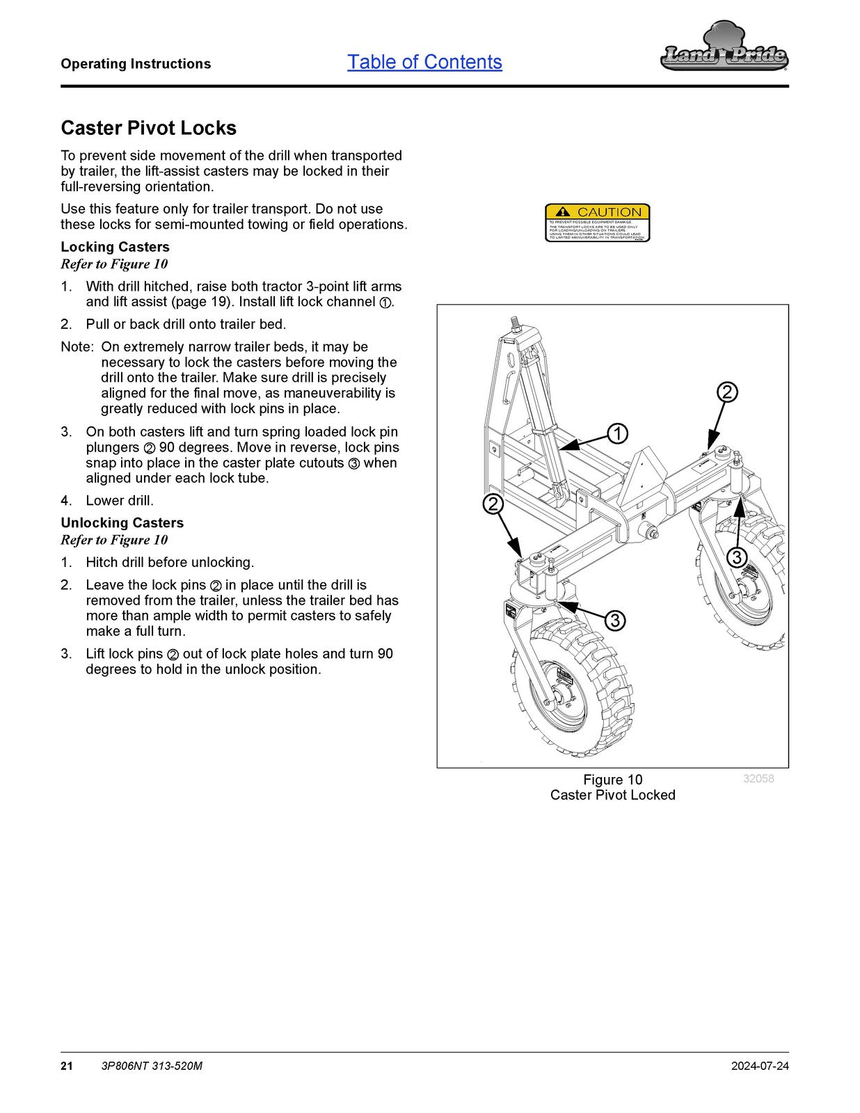 LAND PRIDE 3P806NT Compact Drills Operators Manual 2024 - WIRE BOUND - COVERS