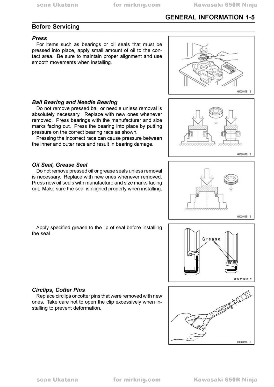 KAWASAKI Ninja 650R ER-6f ABS ER-6f Motorcycle Service Manual - WIRE BOUND